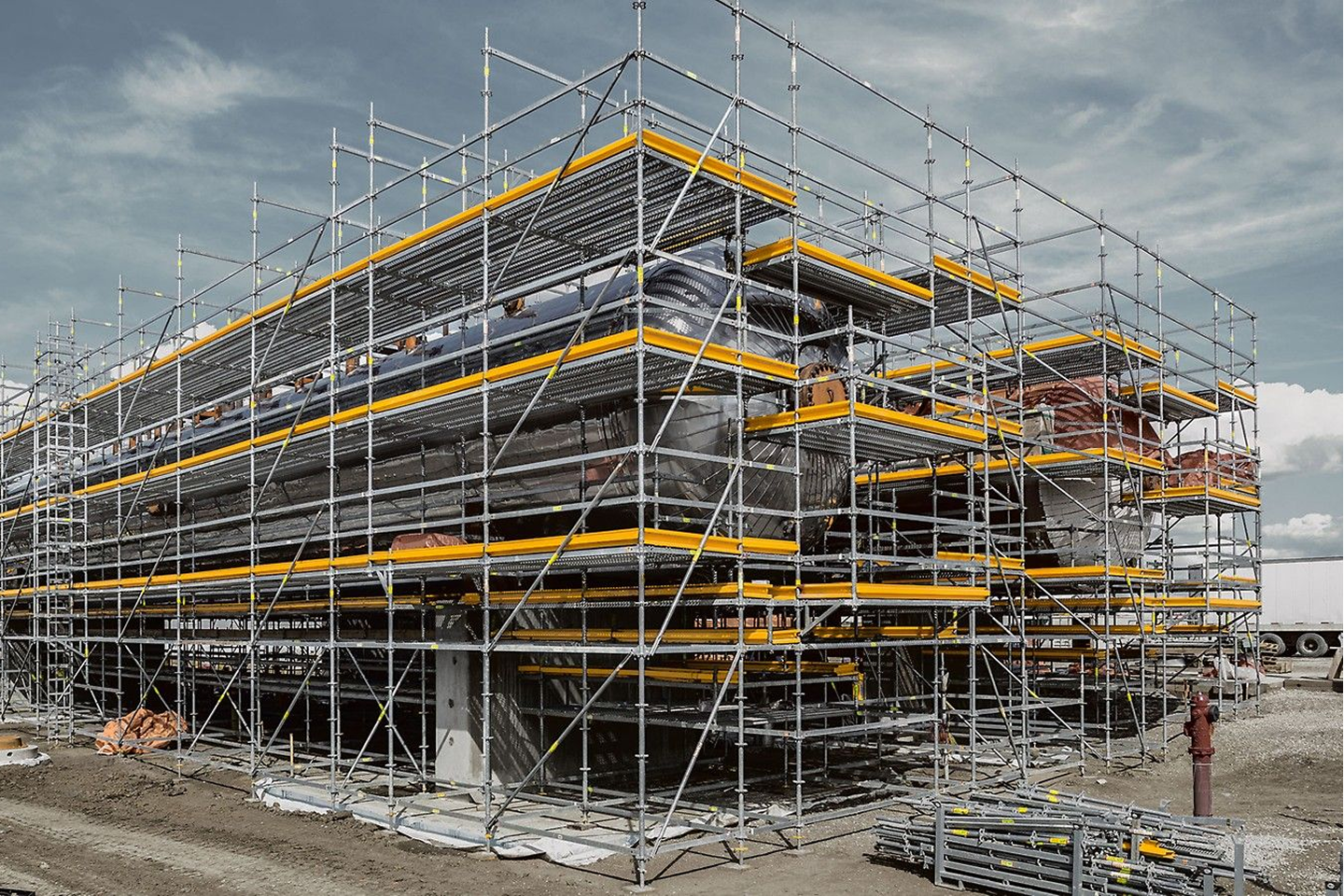 Scafolding at Site Hyderabad, Gachibowli